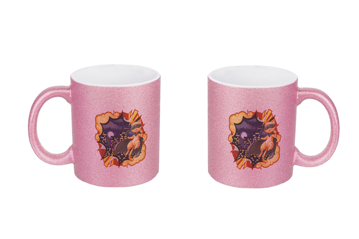 FeineKatze Hero Cat - Glitzertassen