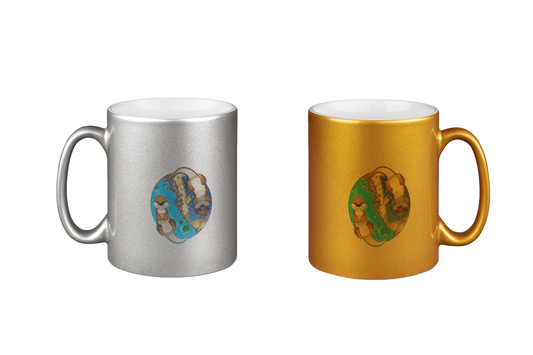 FeineKatze Otter - Silber- und Goldtassen Bundle