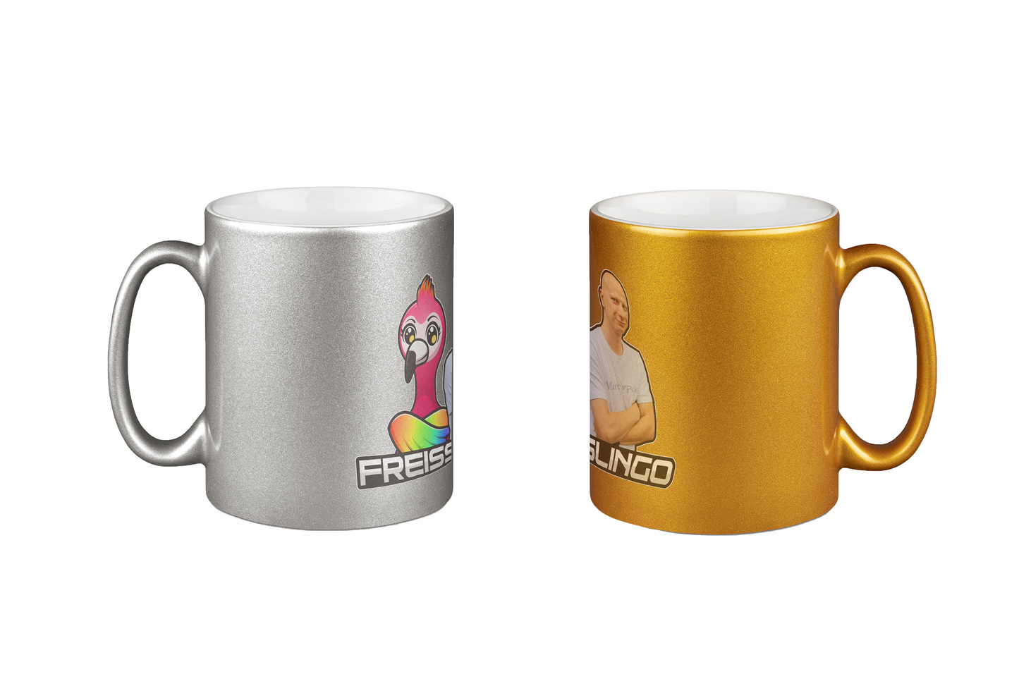 Freisslingo Logo - Silber- und Goldtassen Bundle