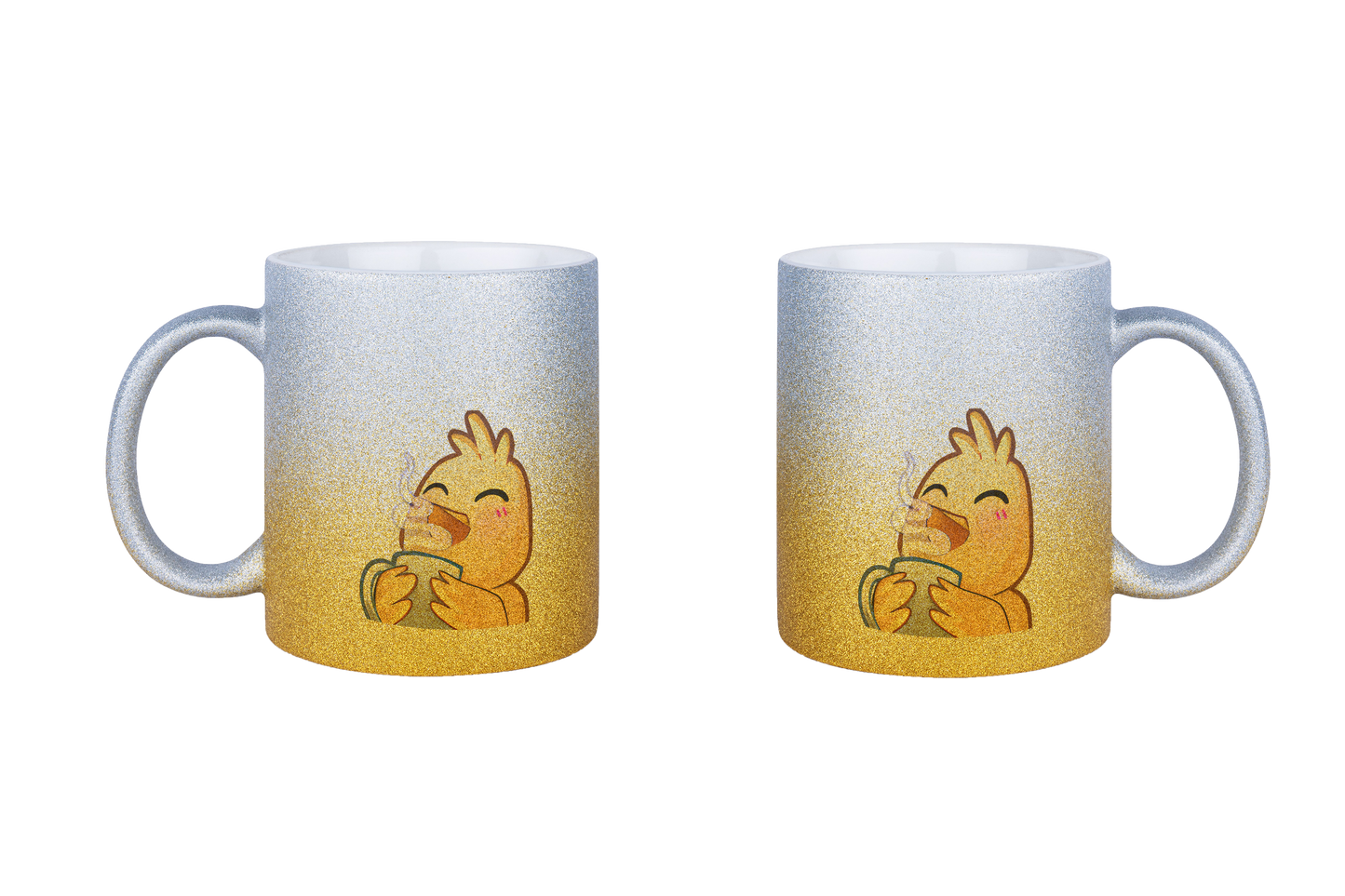 Hahn Kaffee - Glitzertassen