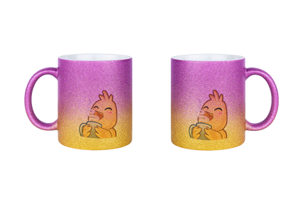 Hahn Kaffee - Glitzertassen
