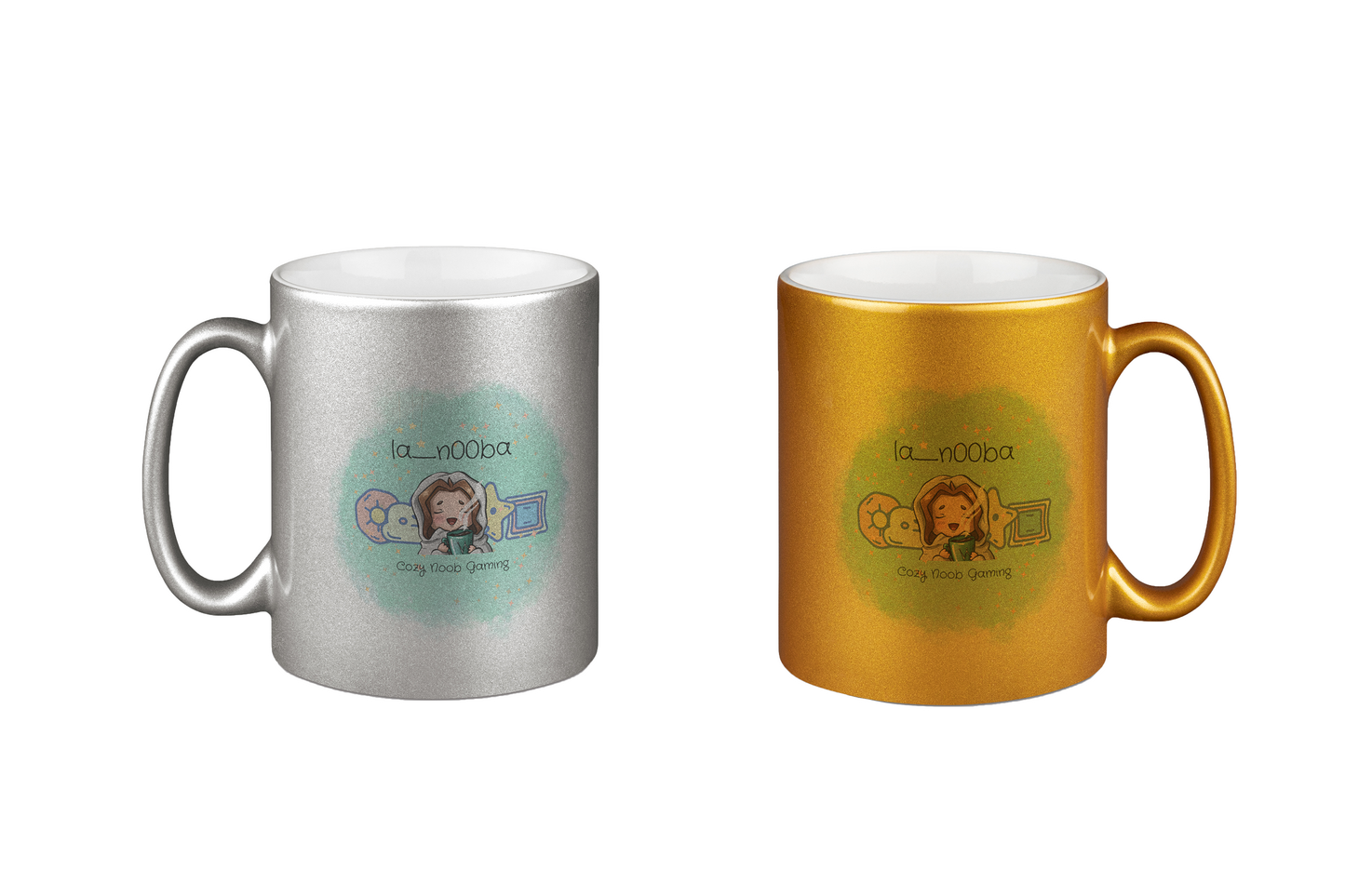 La_N00ba Logo - Silber- und Goldtassen Bundle