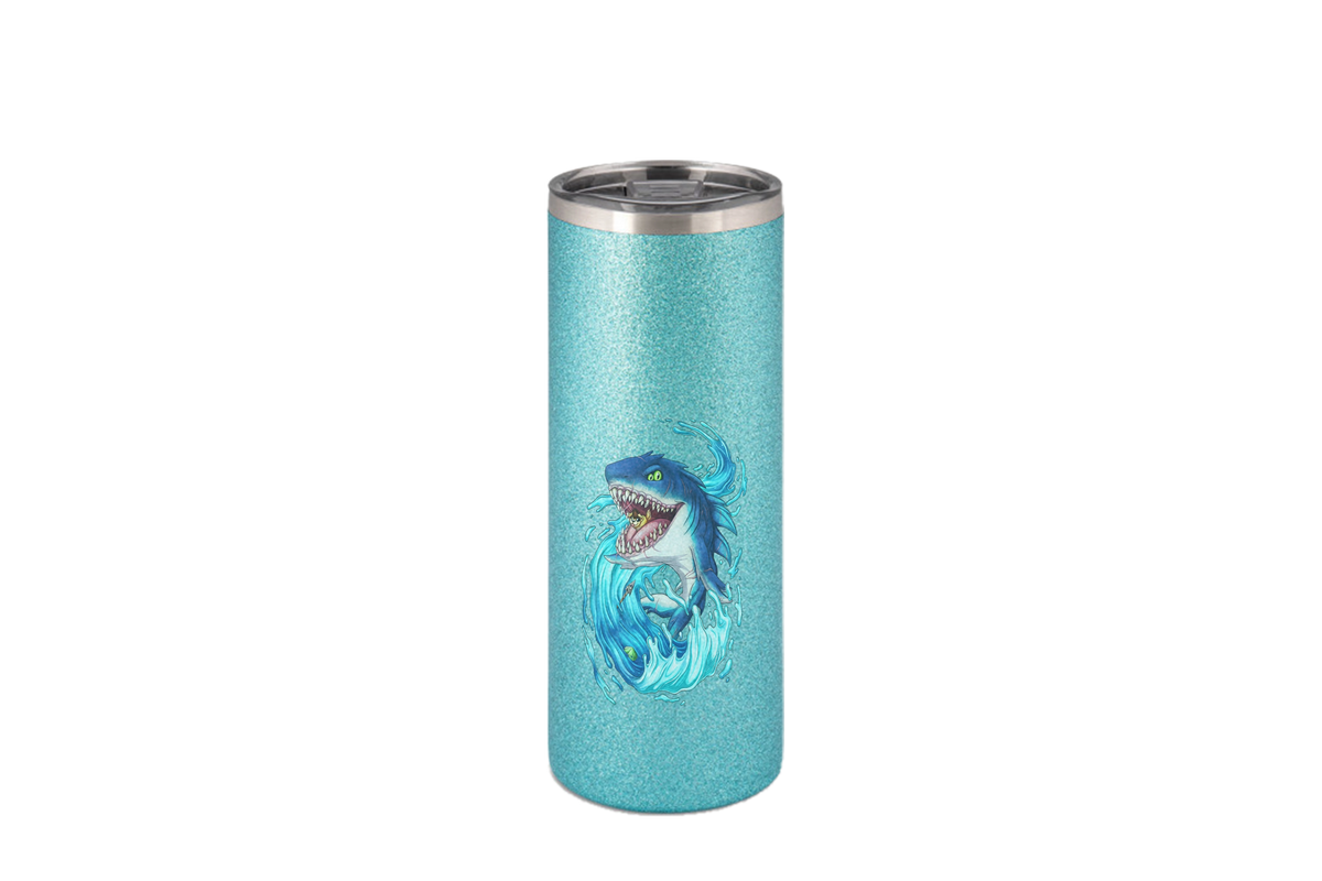 LupiArts Megalodon Hungering - Edelstahl Thermoflaschen / Thermobecher