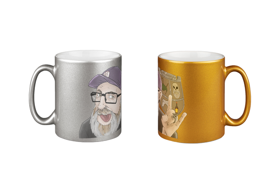 MichaelvonUllrichstein Logo - Silber- und Goldtassen Bundle