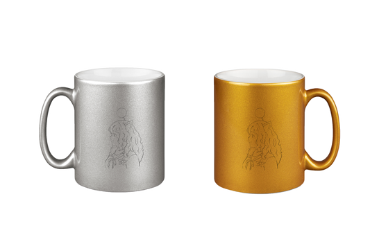 Miss_Moogle Logo outline - Silber- und Goldtassen Bundle