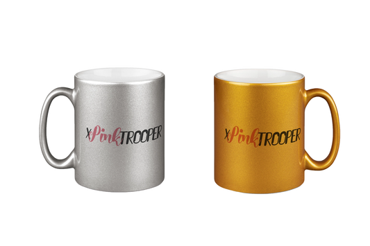 xPinkTrooper Logo - Silber- und Goldtassen Bundle