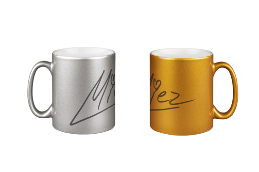 Miezchen Sign - Silber- und Goldtassen Bundle