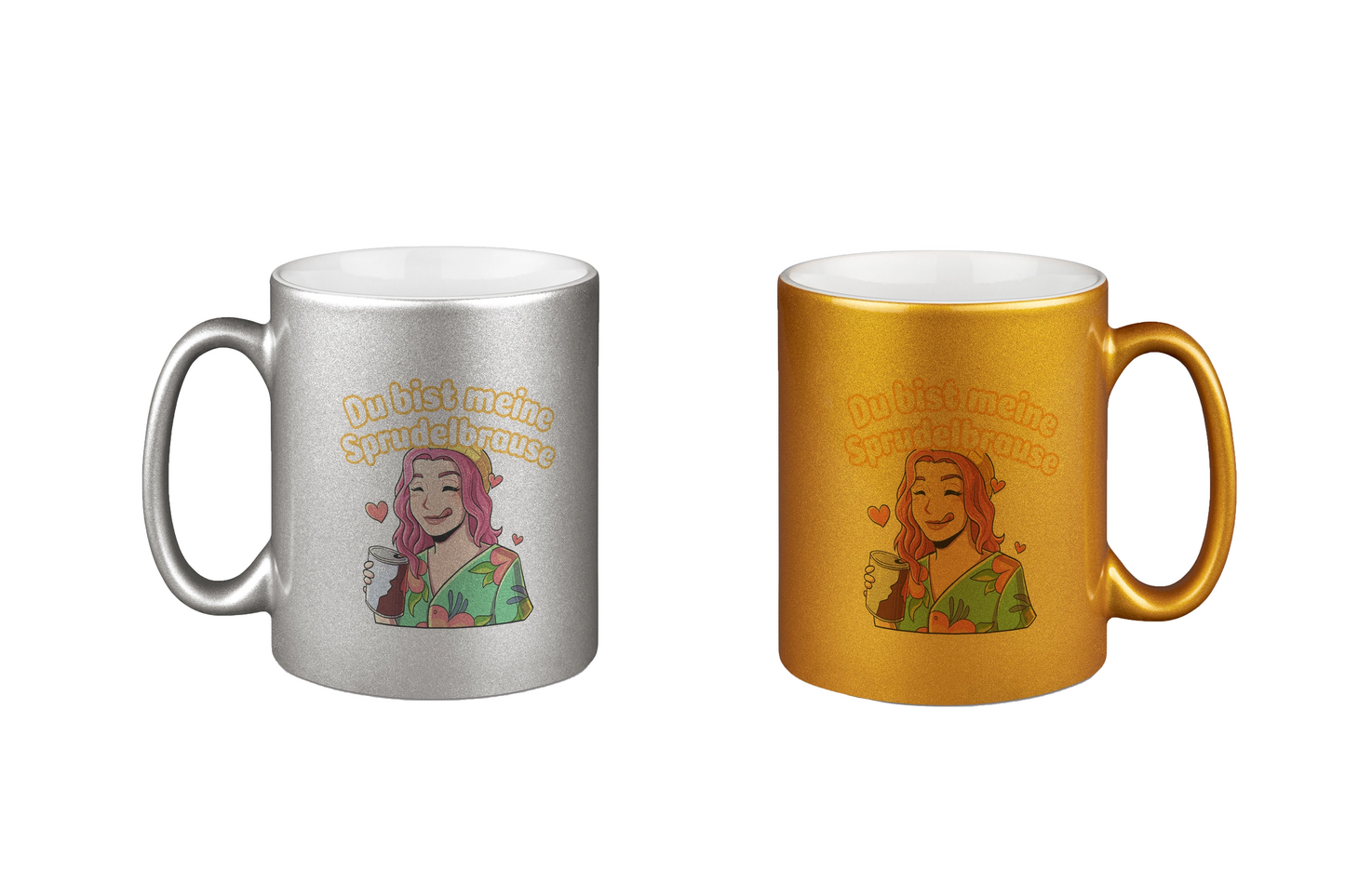 kairPARAvell Sprudelbrause - Silber - und Goldtassen Bundle
