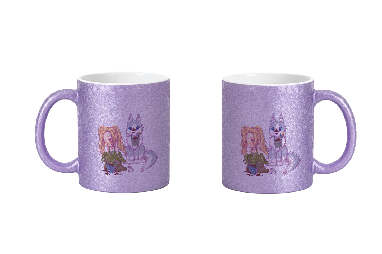 StaceyLucia Wolf Chibi - CrackleFinish Tassen