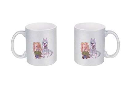 StaceyLucia Wolf Chibi - Glitzertassen