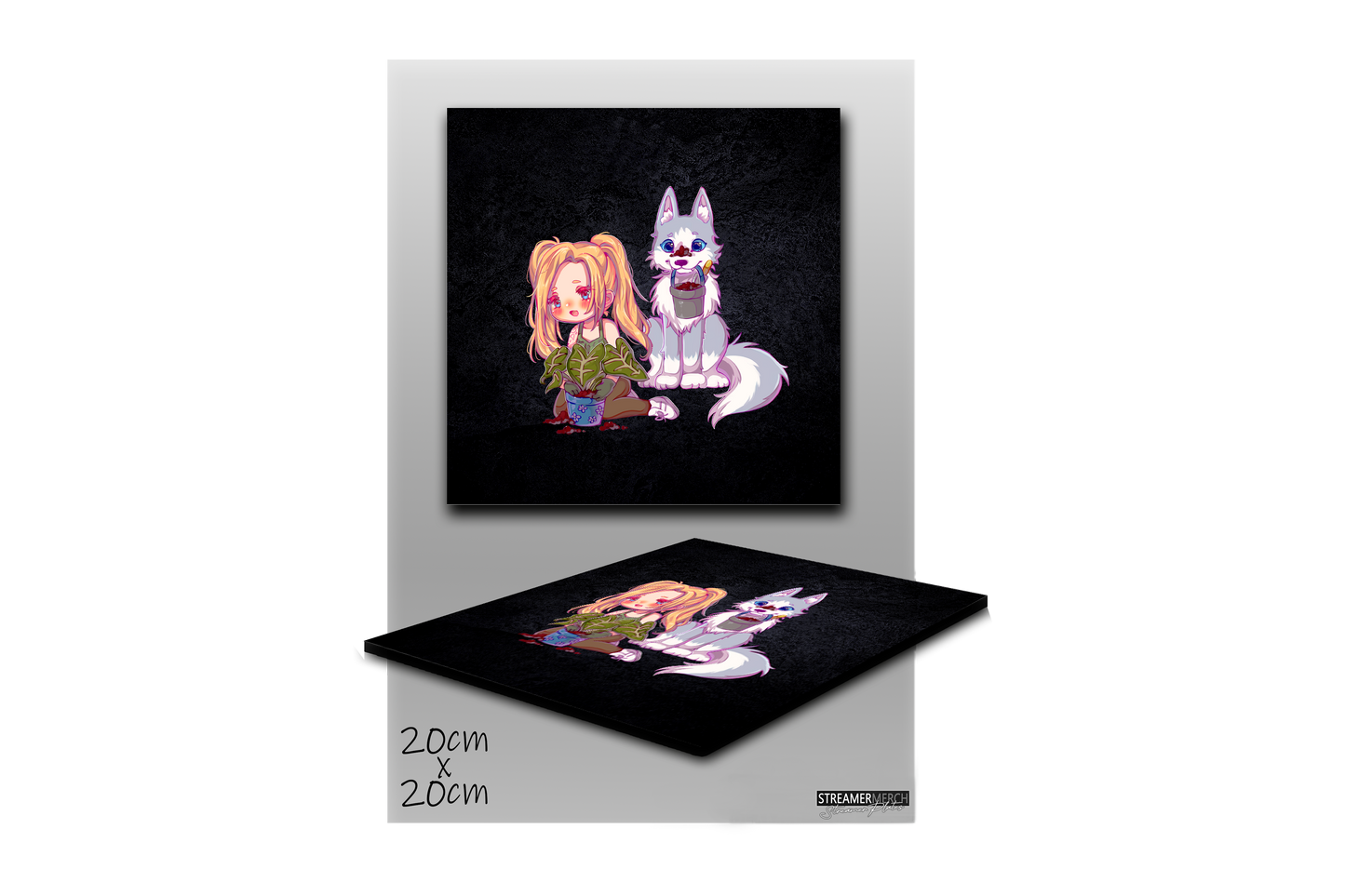 StaceyLucia Wolf Chibi - StreamerPlates