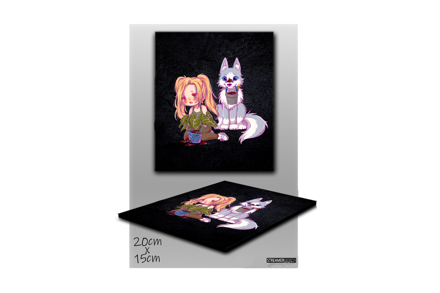 StaceyLucia Wolf Chibi - StreamerPlates