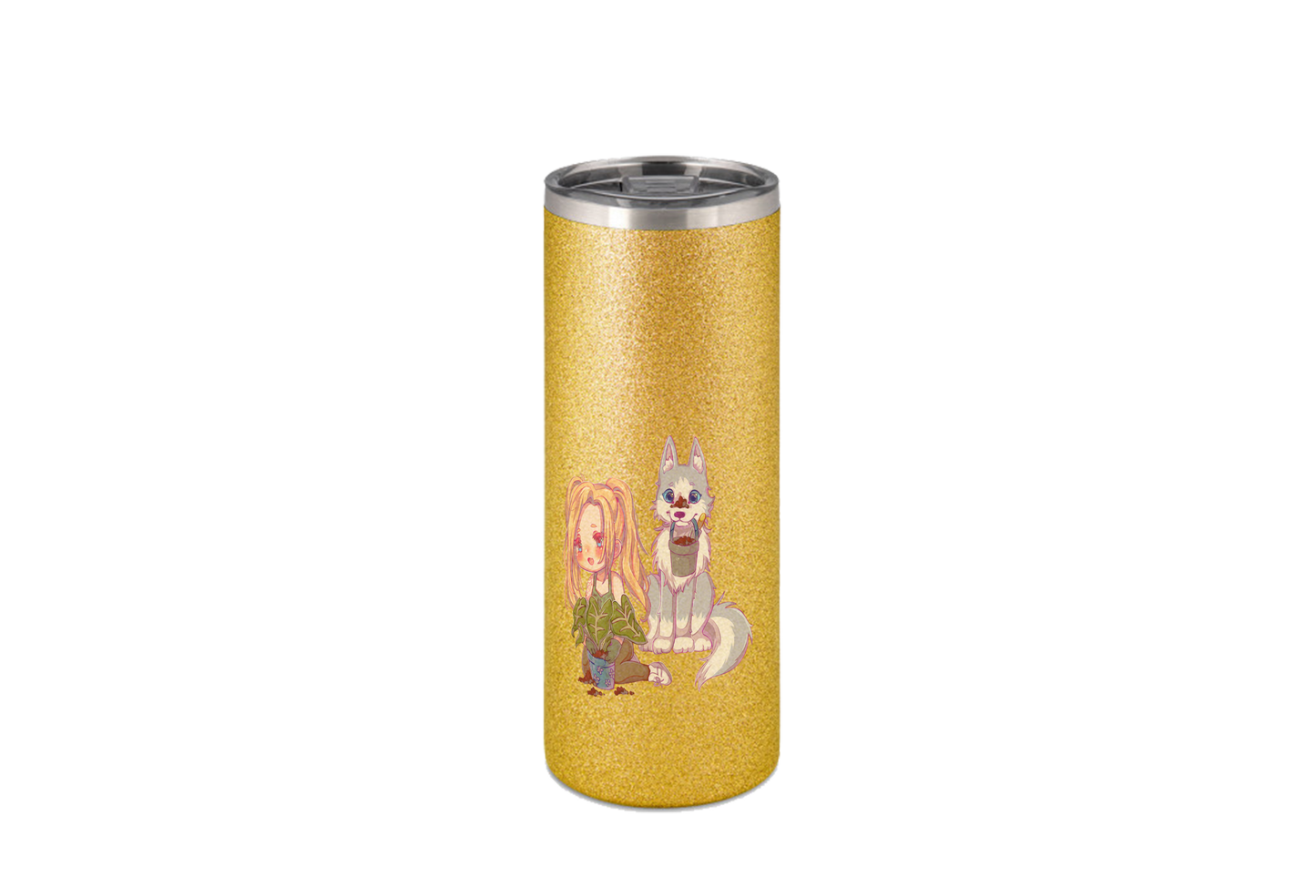 StaceyLucia Wolf Chibi - Edelstahl Thermoflaschen / Thermobecher
