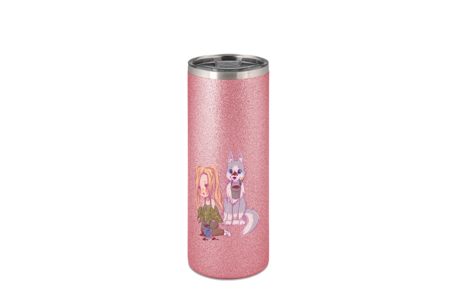 StaceyLucia Wolf Chibi - Edelstahl Thermoflaschen / Thermobecher