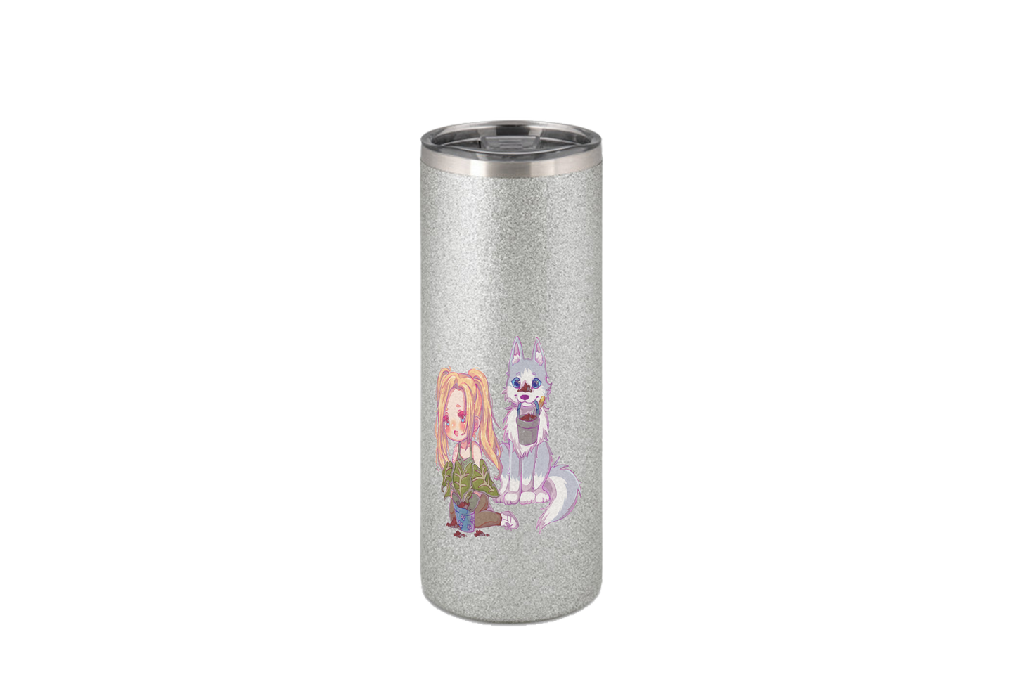 StaceyLucia Wolf Chibi - Edelstahl Thermoflaschen / Thermobecher