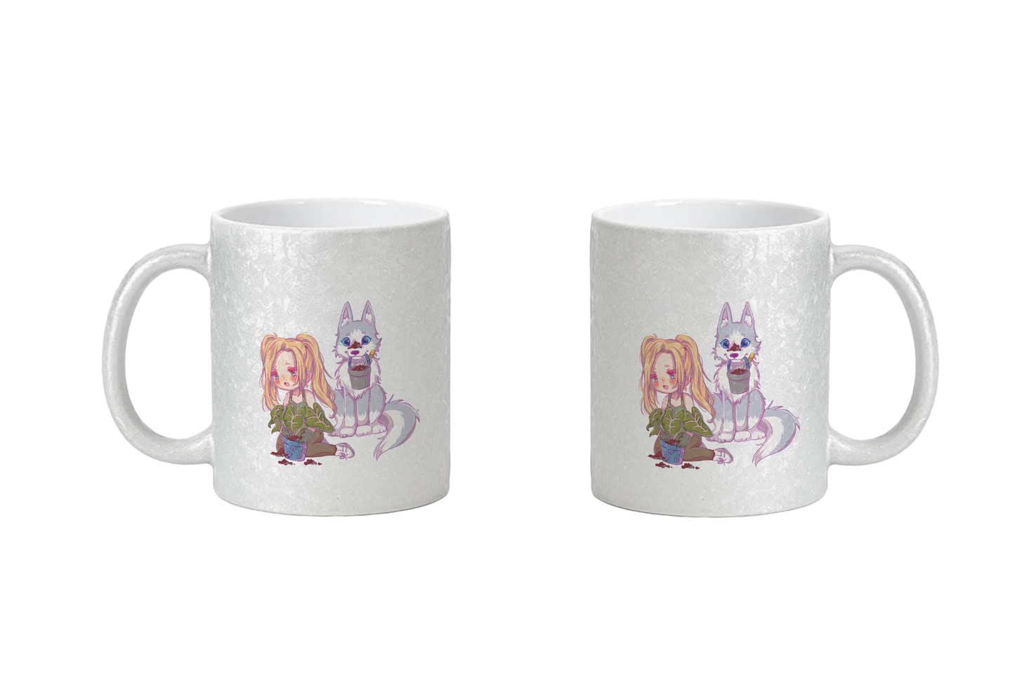 StaceyLucia Wolf Chibi - CrackleFinish Tassen