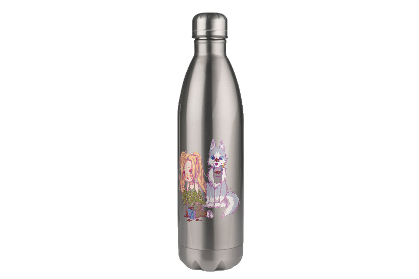 StaceyLucia Wolf Chibi - Edelstahl Thermoflaschen / Thermobecher