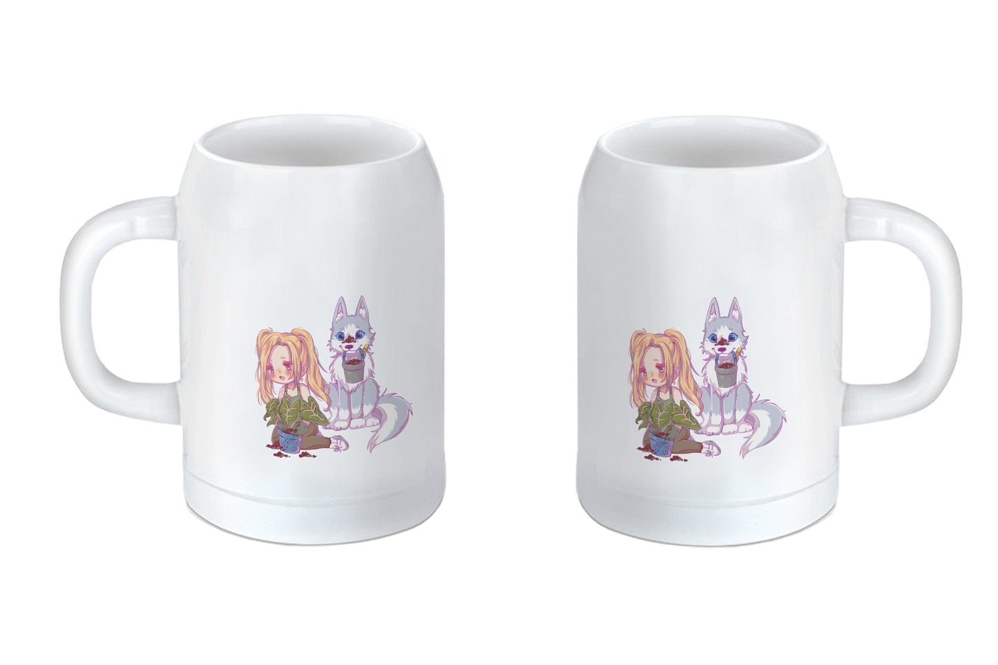 StaceyLucia Wolf Chibi - Tassen / Magic / XXL / Bierkrüge / Edelstahl