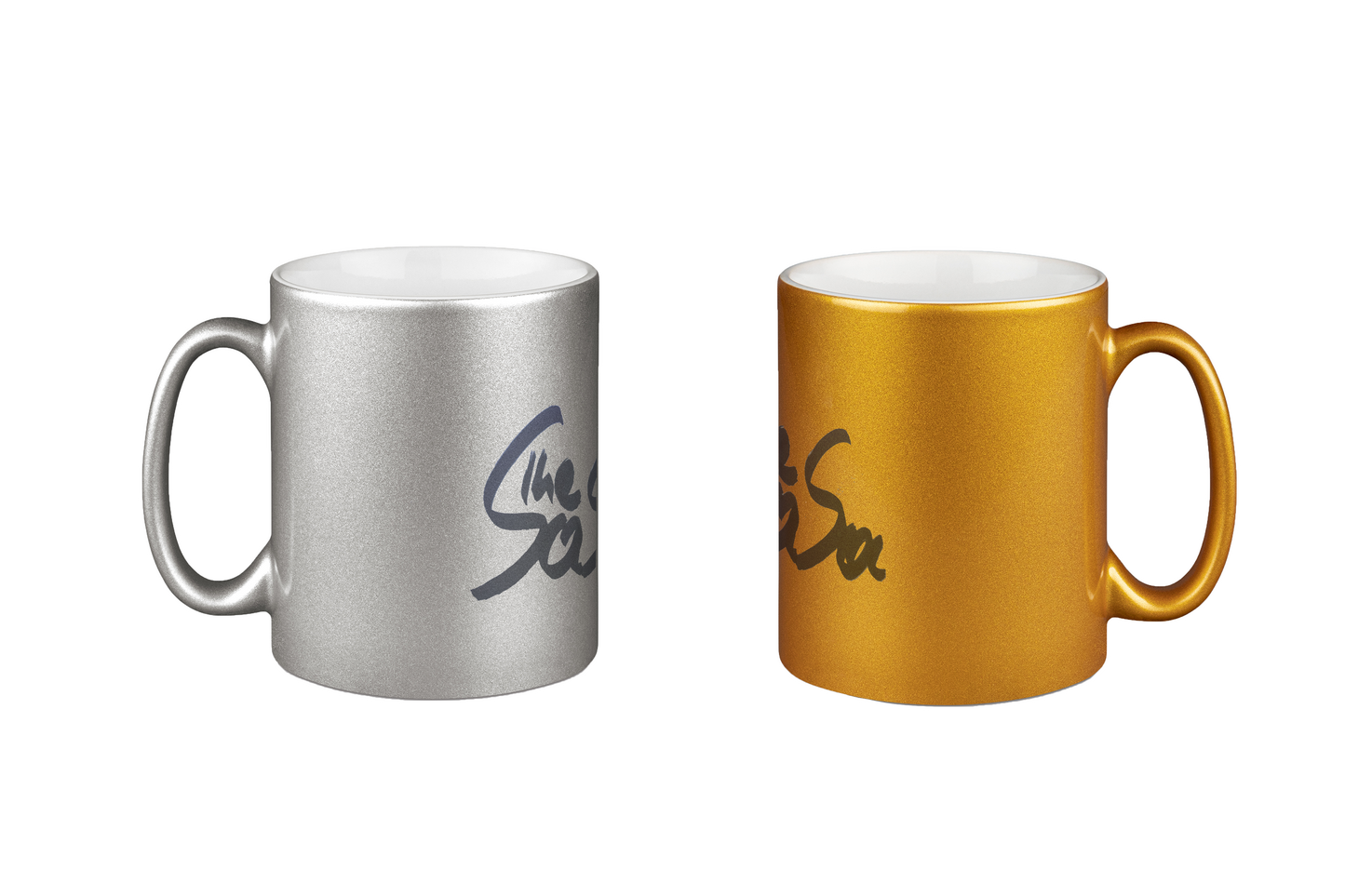 TheSasa Unterschrift - Silber- und Goldtassen Bundle