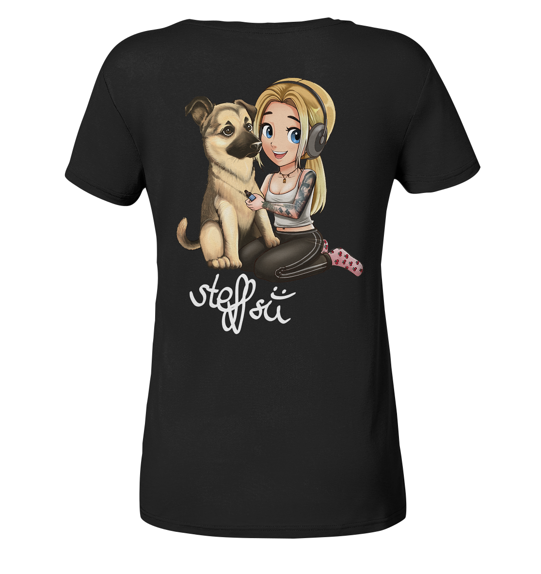 Steffsii Design1 - Ladies V-Neck Shirt