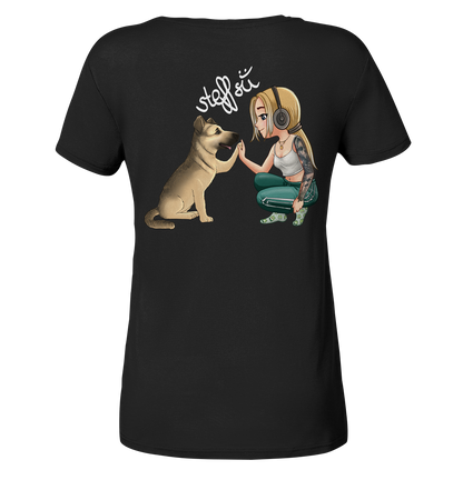 Steffsii Design2 - Ladies V-Neck Shirt