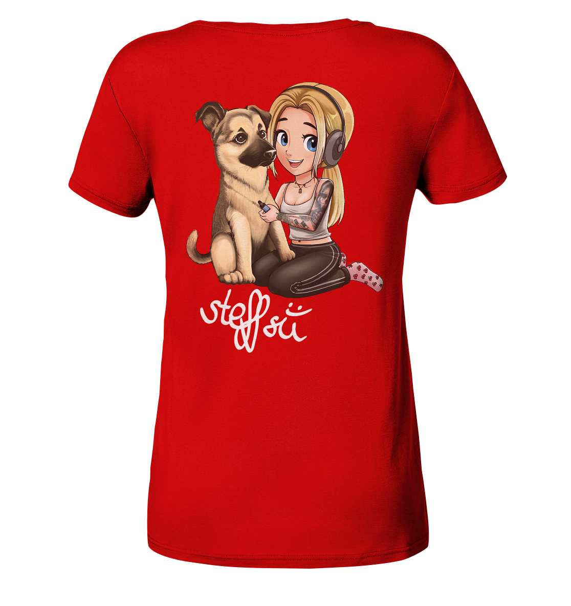Steffsii Design1 - Ladies V-Neck Shirt