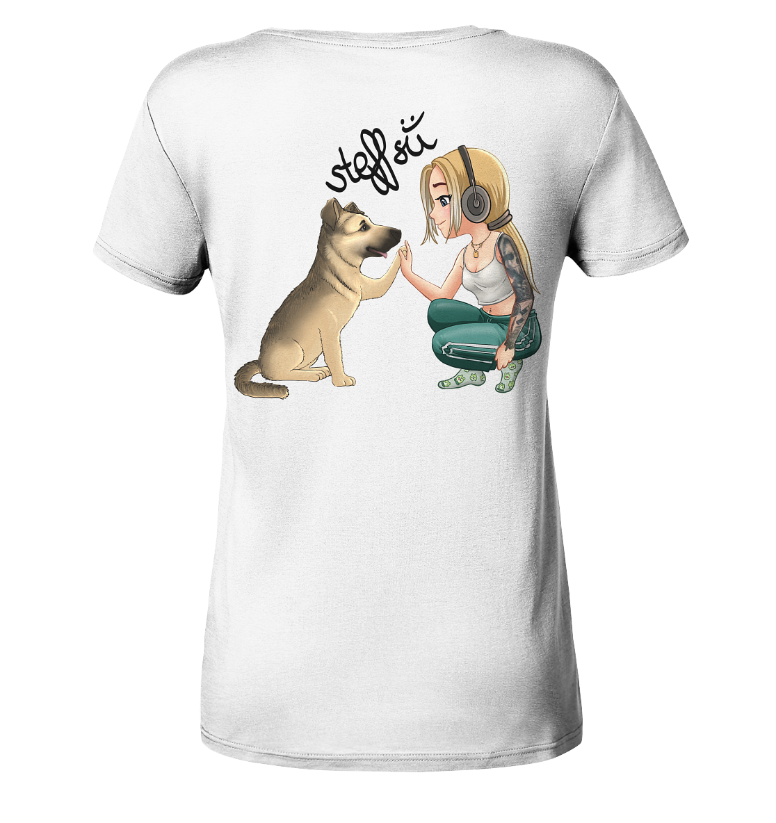 Steffsii Design2 - Ladies V-Neck Shirt