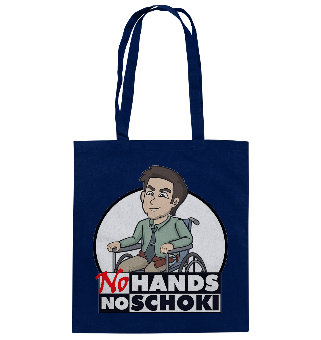 NoHandsNoSchoki Logo - Baumwolltasche