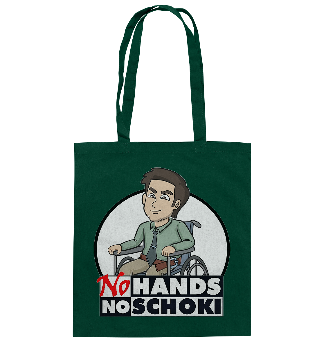 NoHandsNoSchoki Logo - Baumwolltasche