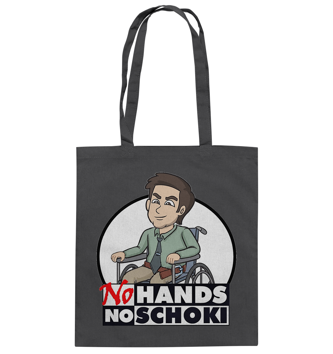 NoHandsNoSchoki Logo - Baumwolltasche