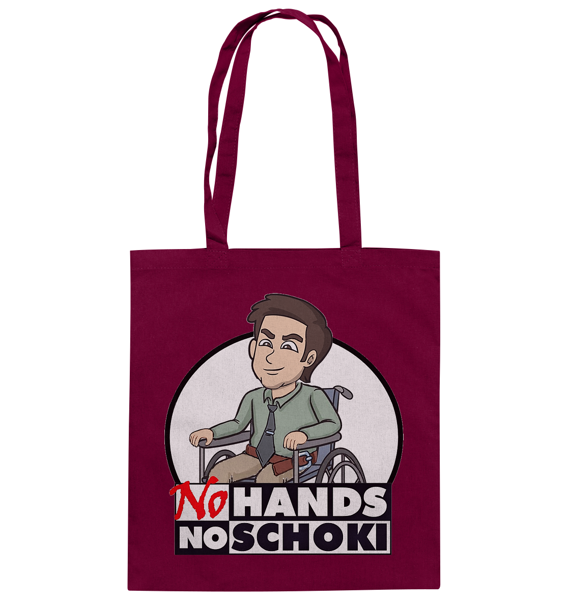 NoHandsNoSchoki Logo - Baumwolltasche