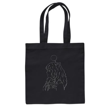 Miss_Moogle Logo Outline - Baumwolltasche