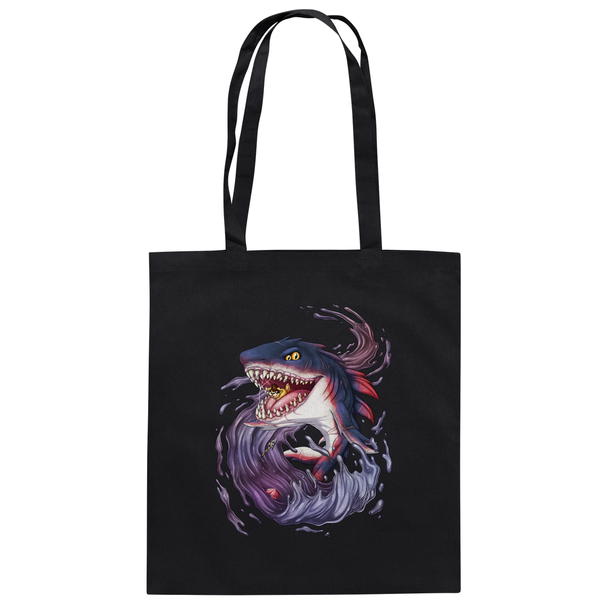 LupiArts Megalodon Redmaw - Baumwolltasche