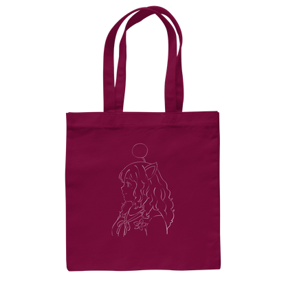 Miss_Moogle Logo Outline - Baumwolltasche