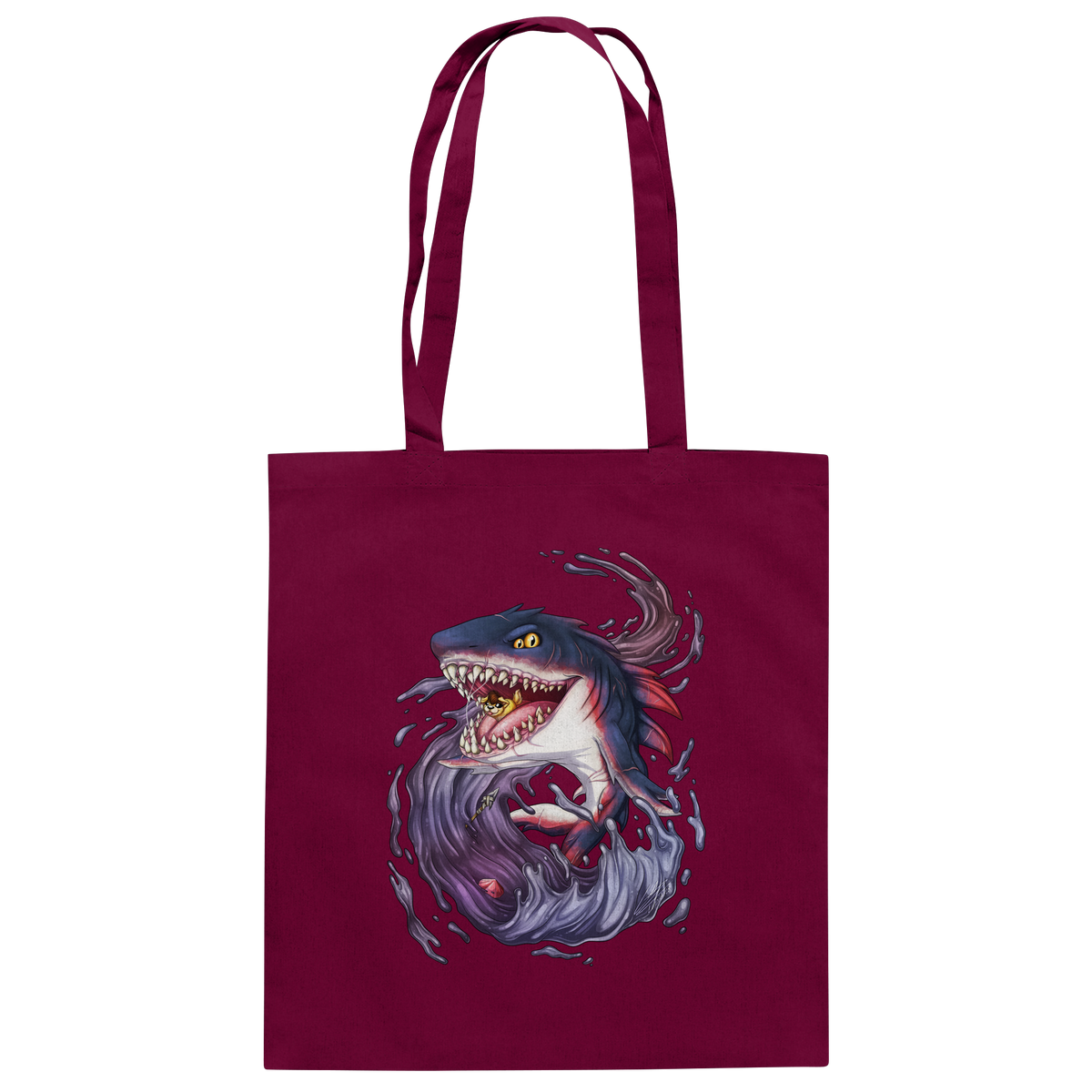 LupiArts Megalodon Redmaw - Baumwolltasche