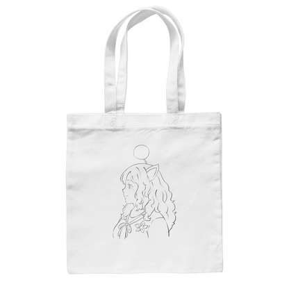 Miss_Moogle Logo Outline - Baumwolltasche