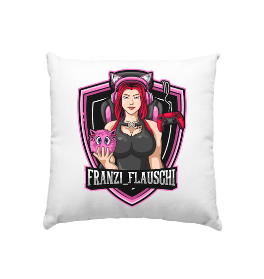 Franzi_Flauschi Logo - Kissen 40x40cm