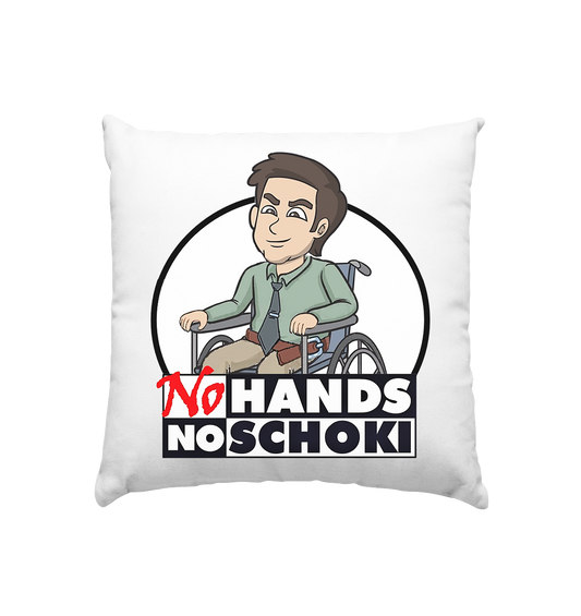 NoHandsNoSchoki Logo - Kissen 40x40cm