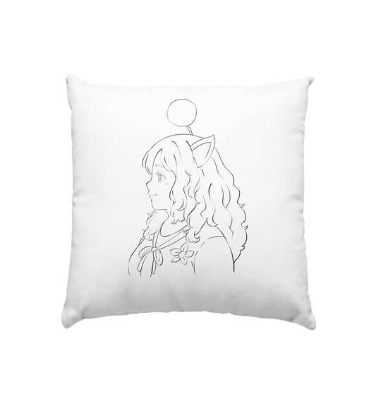 Miss_Moogle Logo Outline - Kissen 40x40cm