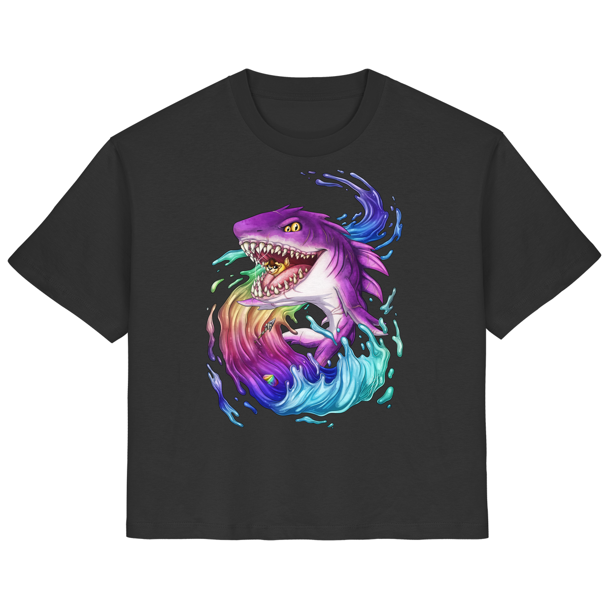 LupiArts Megalodon Crested - Ladies Organic Shirt