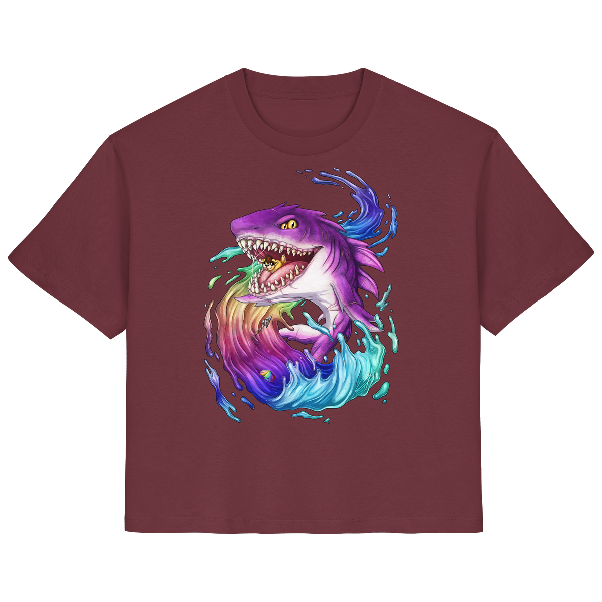 LupiArts Megalodon Crested - Ladies Organic Shirt