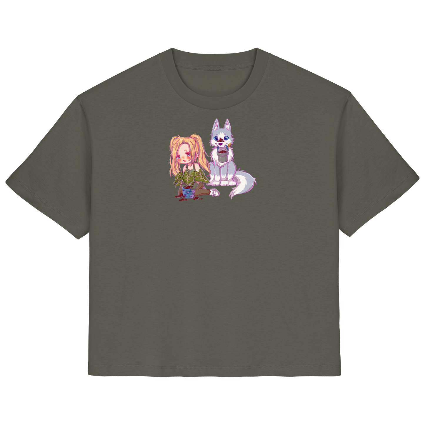 StaceyLucia Wolf Chibi - Ladies Organic Shirt