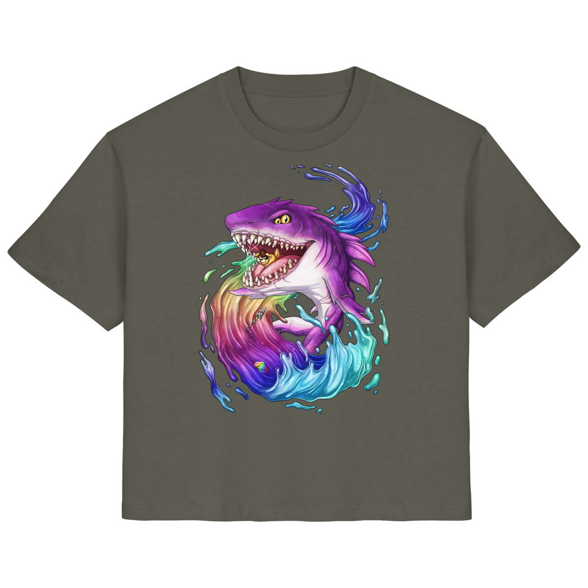 LupiArts Megalodon Crested - Ladies Organic Shirt
