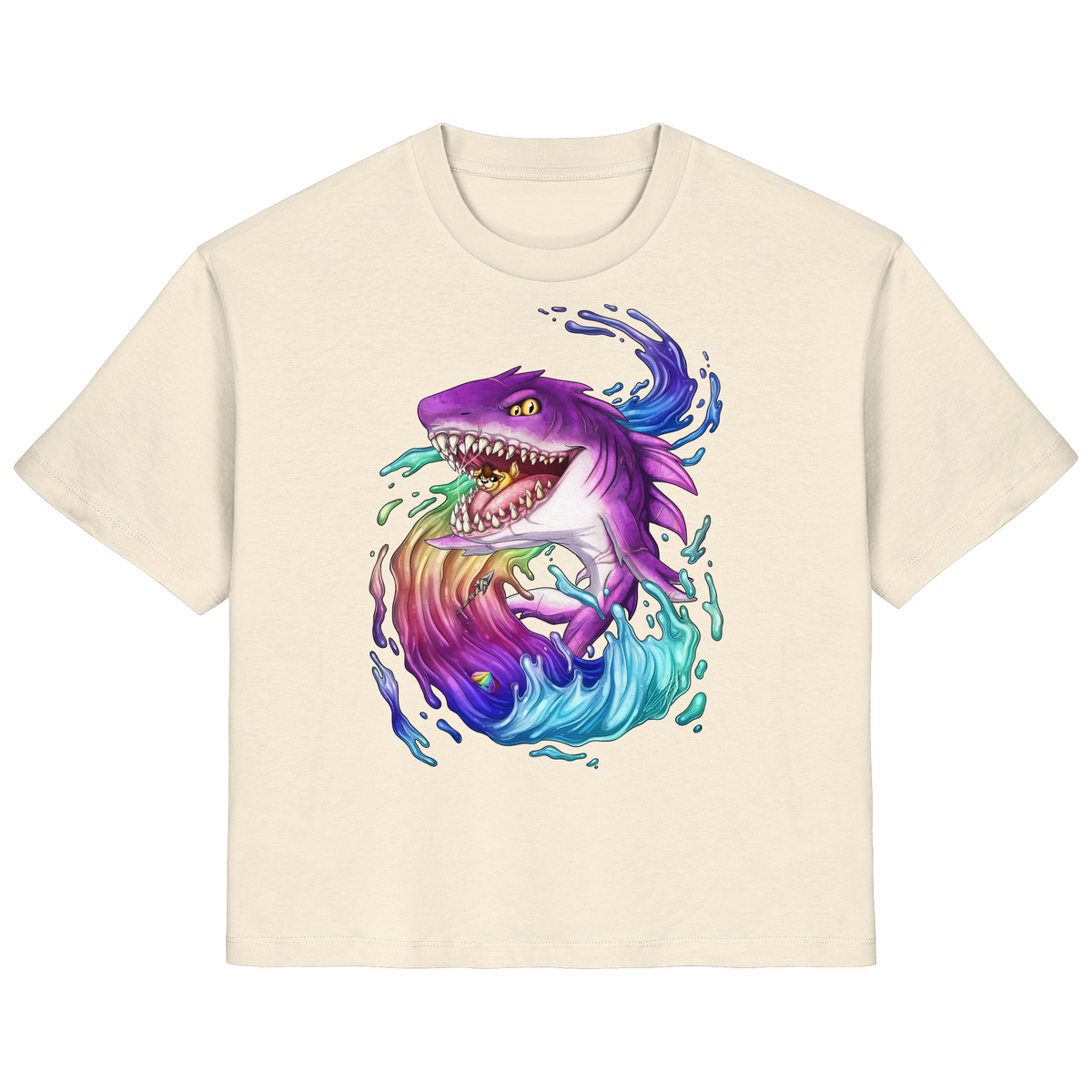 LupiArts Megalodon Crested - Ladies Organic Shirt