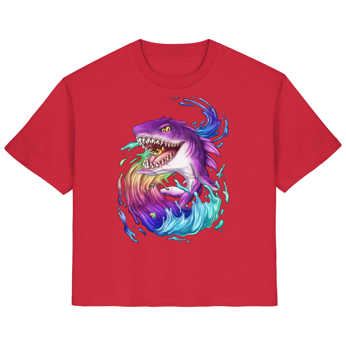 LupiArts Megalodon Crested - Ladies Organic Shirt
