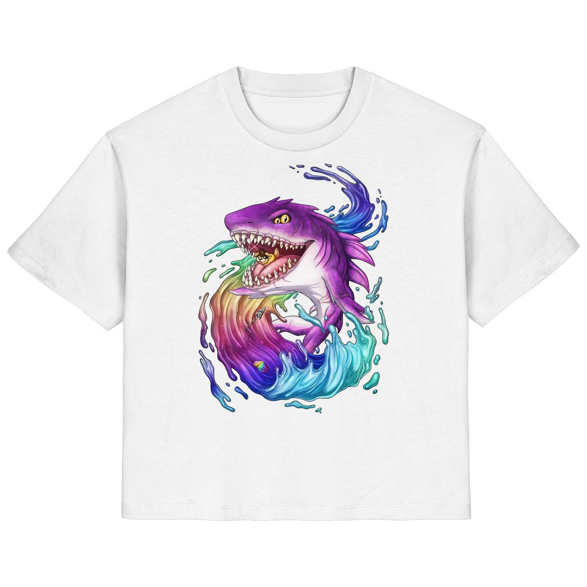 LupiArts Megalodon Crested - Ladies Organic Shirt