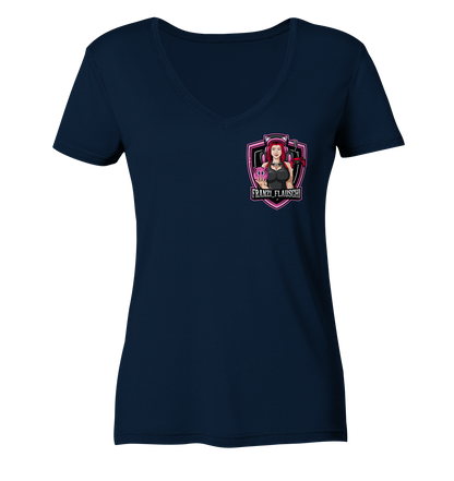 Franzi_Flauschi Logo - Ladies V-Neck Shirt
