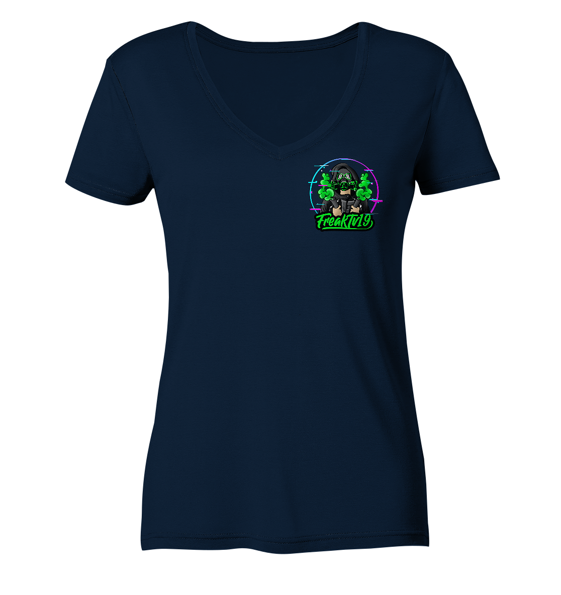 FreakTV19 Logo - Ladies V-Neck Shirt