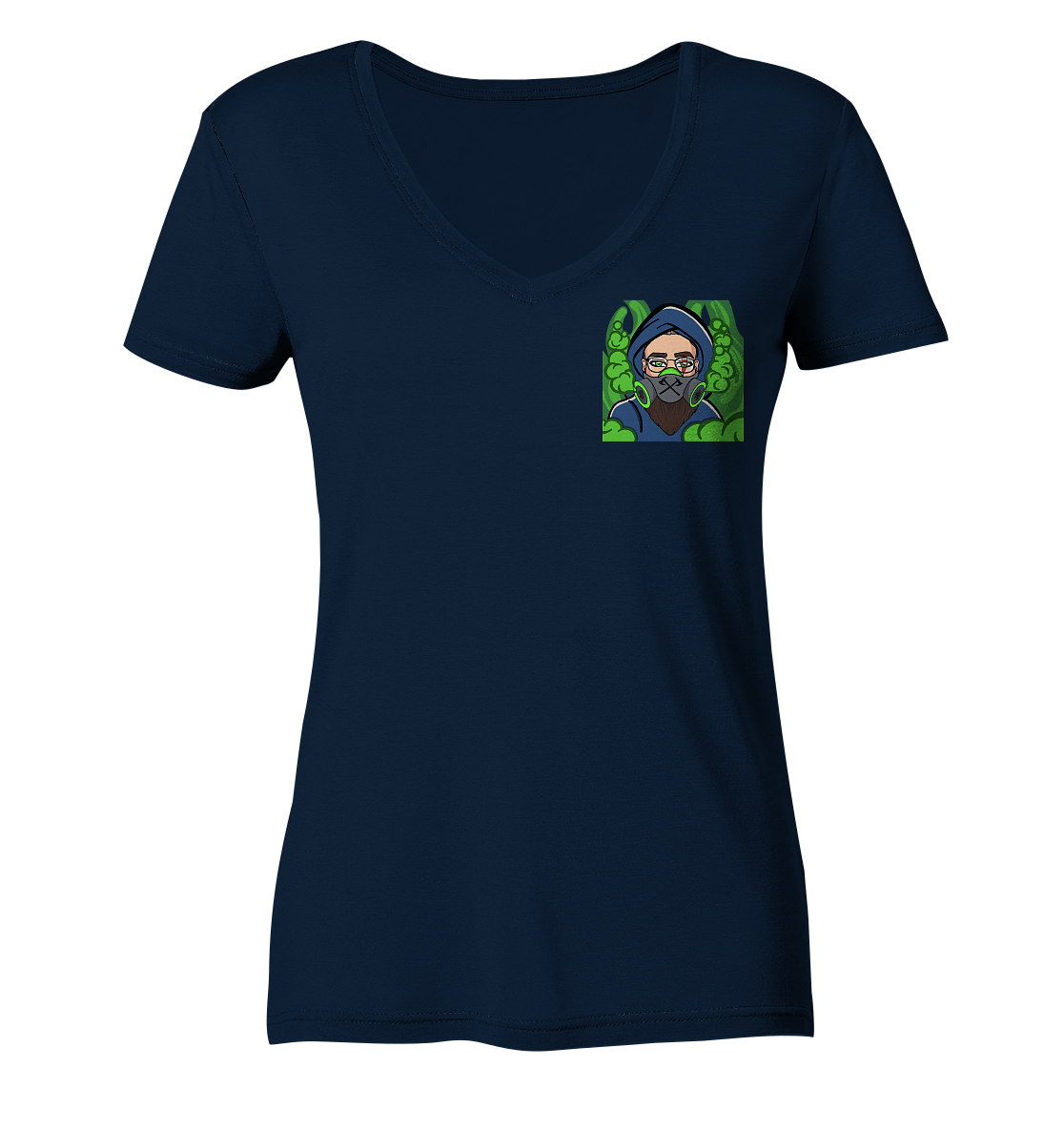 Adropon Mask - Ladies V-Neck Shirt