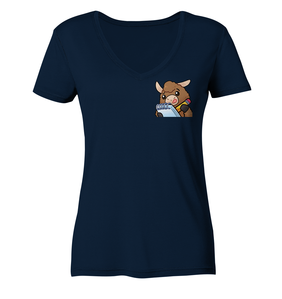 FlauschigTV Note - Ladies V-Neck Shirt